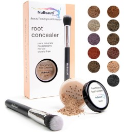 Root Touch Up and Concealer Powder - 11 True-to-Nature Shades - Zero Fragrance, Talc or Parabens - Hairline Powder With Brush by NuBeauti (Blonde) Root Touch Up and Concealer Powder - 11 True-to-Nature Shades - Zero Fragrance, Talc or Parabens - Hairline Powder With Brush by NuBeauti (Blonde)