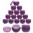 Beauticom 24 Pieces 50G/50ML PURPLE Color Frosted Container Jars with Inner Liner for Lotion, Toners, Lip Balms, Makeup Samples - BPA Free