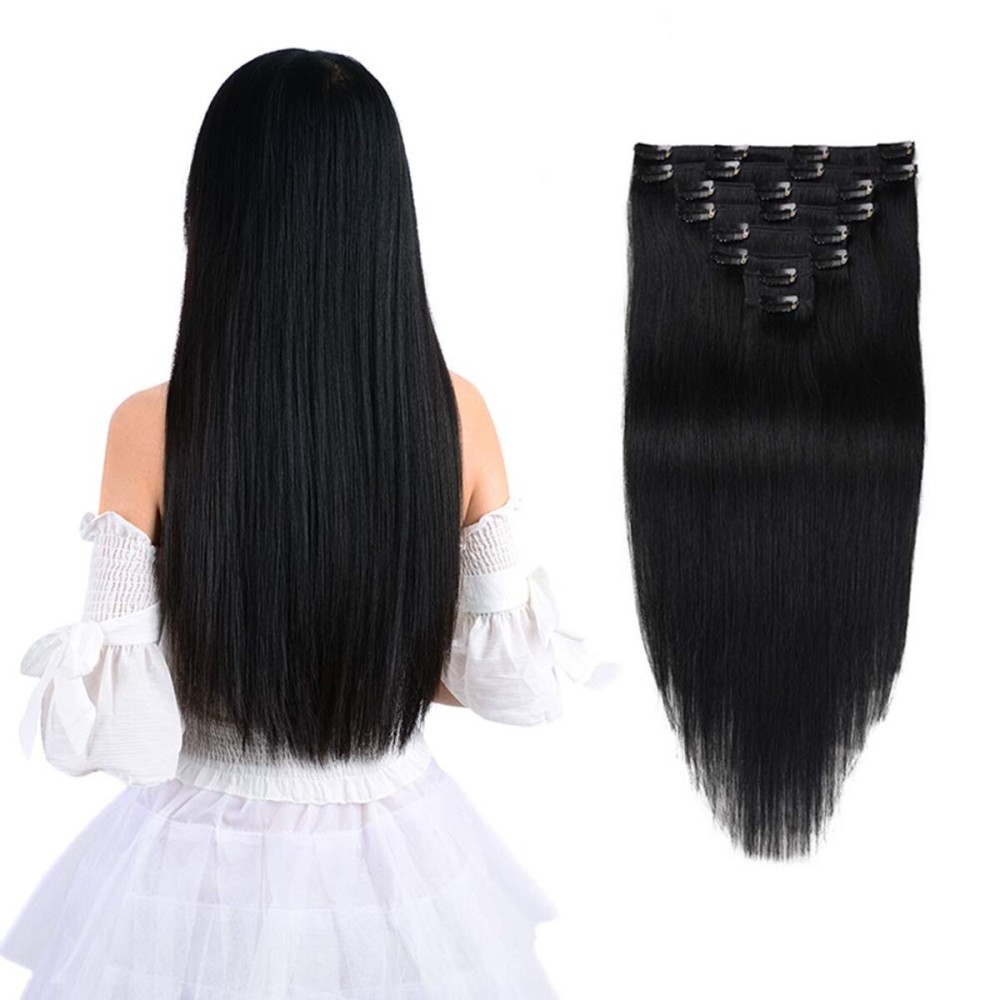 20 Remy Clip in Hair Extensions Human Hair Black for Women Fashion - Long Silky Straight 8pcs 20clips Real Hair Extensions Clip in Human Hair (20 inch 100g 1 Jet Black) 20 Remy Clip in Hair Extensions Human Hair Black for Women Fashion - Long Silky Straight 8pcs 20clips Real Hair Extensions Clip in Human Hair (20 inch 100g 1 Jet Black)