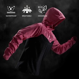 HOTSUIT Sauna Suit Women Weight Loss Boxing Gym Sweat Suits Workout Jacket, Rose Red, M