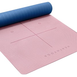 Heathyoga Eco Friendly Non Slip Yoga Mat, Body Ali..