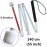 VISIONU Aluminum Mobility Folding White Cane for Vision Impaired and Blind People (Folds Down 6 Sections) (140cm (55 inch), Black Handle)