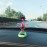 YGMONER Flapping Wings Flamingo Solar Powered Hawaii Style Shaking Ornaments Car Dashboard Dancer Bobble Head (Flamingo A)