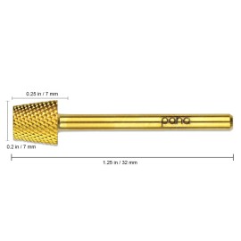 Pana 3/32 4 Week Backfill Nail Carbide Bit - for Electric Dremel Drill Machine (Fine, Gold (Tapered Backfill))