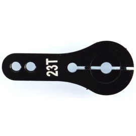 Apex RC Products 23T for JR/Airtronics/KO Black Aluminum Dual Clamping Servo Horn - 2 Pack 8005