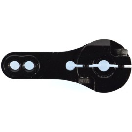 Apex RC Products 23T for JR/Airtronics/KO Black Aluminum Dual Clamping Servo Horn - 2 Pack 8005