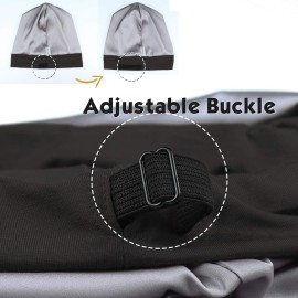 Black Slouchy Beanie Headwear Lightweight Bamboo Satin Night Sleep Turban Satin Caps for Natural Hair