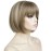 Aimole Short Bob Straight Wig with Cute Flat Bangs Synthetic Hair(24M8+613)