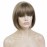 Aimole Short Bob Straight Wig with Cute Flat Bangs Synthetic Hair(24M8+613)