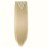 S-noilite [PROMO 26 Long Straight Bleach Blonde Full Head Clip in Hair Extension 8 Pcs 18 Clips Real Thick Heat Resistance Synthetic Hairpiece for Women Girls (Bleach Blonde)