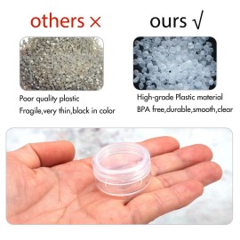 ZEJIA 3 Gram Sample Containers with Lids, 50 Count Tiny Sample Jars, 3ML Makeup Cosmetic Containers for Lip Balms, Lotion, Powder, Beauty Products(Clear Lids) ZEJIA 3 Gram Sample Containers with Lids, 50 Count Tiny Sample Jars, 3ML Makeup Cosmetic Containers for Lip Balms, Lotion, Powder, Beauty Products(Clear Lids)