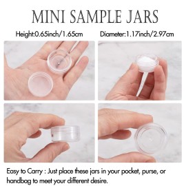 ZEJIA 3 Gram Sample Containers with Lids, 25 Count Tiny Sample Jars, 3ML Makeup Cosmetic Containers for Lip Balms, Lotion, Powder, Beauty Products(Clear Lids) ZEJIA 3 Gram Sample Containers with Lids, 25 Count Tiny Sample Jars, 3ML Makeup Cosmetic Containers for Lip Balms, Lotion, Powder, Beauty Products(Clear Lids)