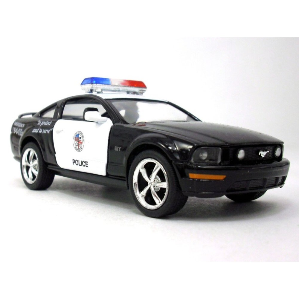 KiNSMART 2006 Ford Mustang GT Police Edition 1:38 Scale 5 Die Cast Metal Model Toy Car