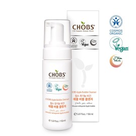 Chobs Apple Bubble Cleanser - Health Cleansing Made with Organic Vegan Ingredients for Gentle Cleansing of Sensitive, Dry, Oily, 100% Natural Ingredients, Vegan, Halal, 5.07 Fl Oz