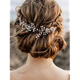 fxmimior Bridal Wedding Headpiece Hair Vine Crystals Rhinestone Headband Tiara Wedding Party Evening Hair Accessory (rose gold)