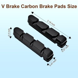 iFlyMars 2 Pairs Premium Brake Pads, Bicycle Wheels V Brake Shoes for Carbon Wheel Use