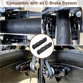 iFlyMars 2 Pairs Premium Brake Pads, Bicycle Wheels V Brake Shoes for Carbon Wheel Use