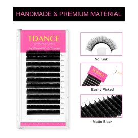 TDANCE Premium C CC D DD J B L Curl 0.03-0.18mm Thickness Semi Permanent Individual Eyelash Extensions Silk Classic Lashes Professional Salon Use Mixed 8-15mm Length In One Tray (D-0.18,8-15mm) TDANCE Premium C CC D DD J B L Curl 0.03-0.18mm Thickness Semi Permanent Individual Eyelash Extensions Silk Classic Lashes Professional Salon Use Mixed 8-15mm Length In One Tray (D-0.18,8-15mm)