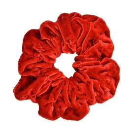 Motique Accessories Red Jumbo Velvet Scrunchie
