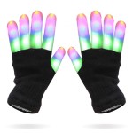 Luwint LED Colorful Flashing Finger Lighting Gloves, Glow Rave Cool Toys for Adult Teens