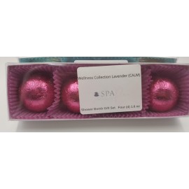 Spa Pure Lavender Shower Bombs: Calm Burst (4-Pack) Aromatherapy Fizzing Shower Bombs, rejuvenating, Relaxing