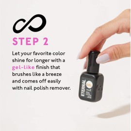 Eternal Top Coat Gel Nail Polish - 13.5 mL Hybrid Ultra Fast Drying & Long Lasting Gel Finish Top Coat with No UV Lamp Needed - Nail Color Protection and Gel-Like Finish Fingernail for Women - 2 Pack