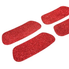 EyeBlack Under Eye Colorful Glitter Strips | Football, Baseball, Softball, Soccer | Great for Adults and Kids | Tailgating Fans, Sporting Events, Cheering Fans - 2 Pairs / 4 Strips - Red