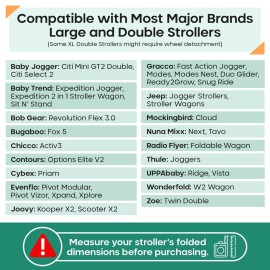 reperkid Large Stroller Bag for Airplane Travel, Purple, 47 H x 24 W x 15 D, Fits Most Large, Single, Double, Jogging Strollers - Premium Waterproof Cover, Adjustable Shoulder Straps