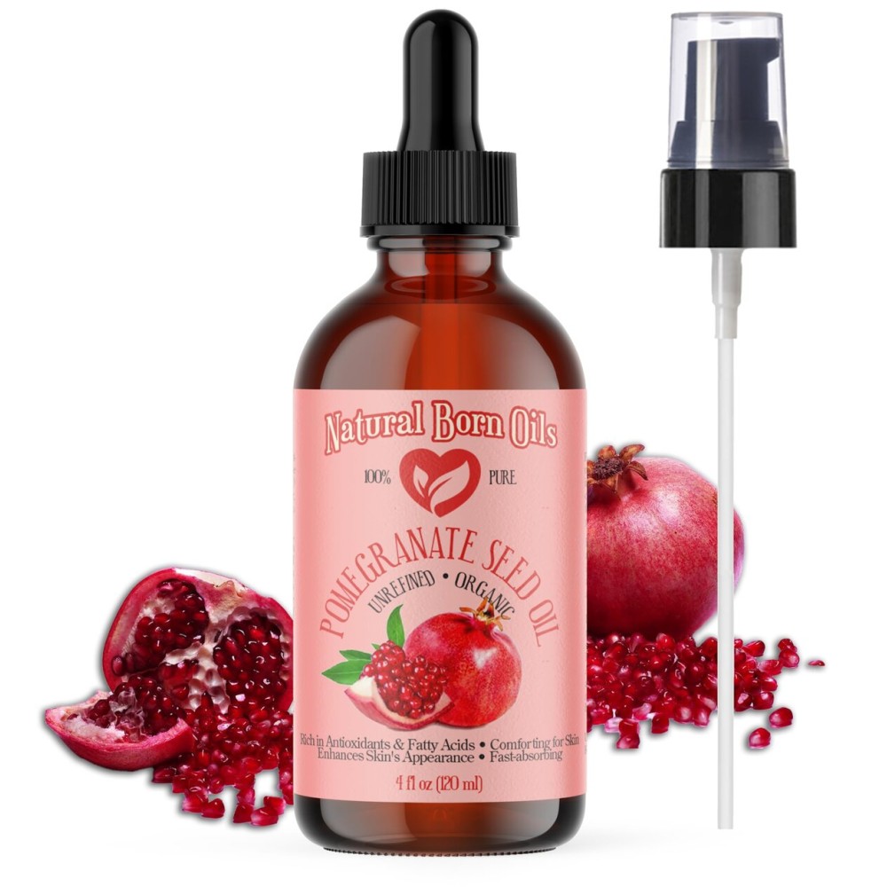 SALE! 4oz Pomegranate Seed Oil, 100% Pure and Natural, Organic and Rich in Antioxidants for Supple, Soft Skin and Hair - Includes Dropper & Pump SALE! 4oz Pomegranate Seed Oil, 100% Pure and Natural, Organic and Rich in Antioxidants for Supple, Soft Skin and Hair - Includes Dropper & Pump