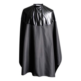 SMARTHAIR Professional Salon Cape Polyester Haircut Apron Shampoo & Chemical Resistant Haircut Cape,54x62,Black,C007013C-B