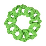 12 Pack Small Scrunchies Cotton Hair Scrunchy (Neon Green)