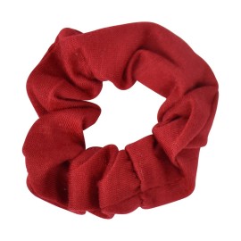 Small Scrunchies Cotton Hair Bobble - Set of 3 - Red