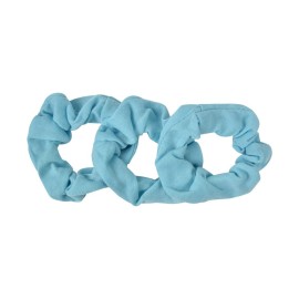 Small Scrunchies Cotton Hair Bobble - Set of 3 - Sky Blue