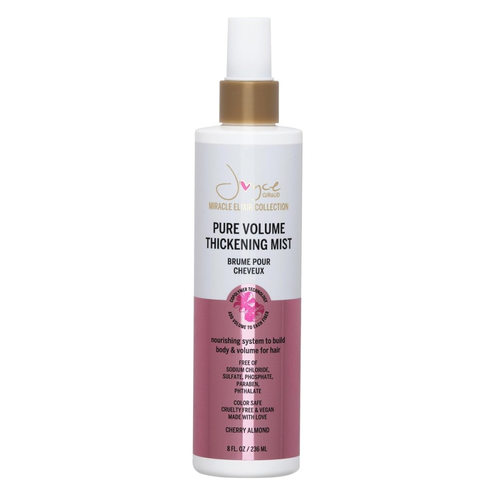 Miracle Elixir Collection Joyce Giraud Volumizing & Thickening Mist, Adds Body & Fullness, Cherry Almond Scent, 8 Fl. Oz Miracle Elixir Collection Joyce Giraud Volumizing & Thickening Mist, Adds Body & Fullness, Cherry Almond Scent, 8 Fl. Oz