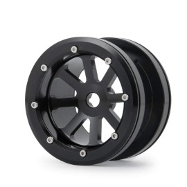 MOHERO 2.2 Alloy Beadlock 1/10 RC Wheel Rims For RC Crawler Axial Wraith Car (Black)