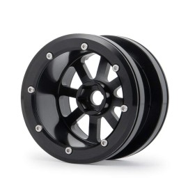 MOHERO 2.2 Alloy Beadlock 1/10 RC Wheel Rims For RC Crawler Axial Wraith Car (Black)