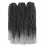 Haolocs 9 Bundles/Lot Marlybob Crochet Hair 8/10/12 Inchs Small Jerry Curl Braid Short Passion Twist Braids Afro Twist Synthetic Hair Kinky Curly Braiding Hair Extensions (T1B/Gray, 8 Inch)