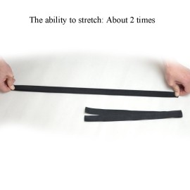 Luwigs Black Elastic Bands Wig Accessories for Making Wigs/Lace Frontal/Lace Closure 2.5cm Width 6pcs (Elastic Band, 6pcs)