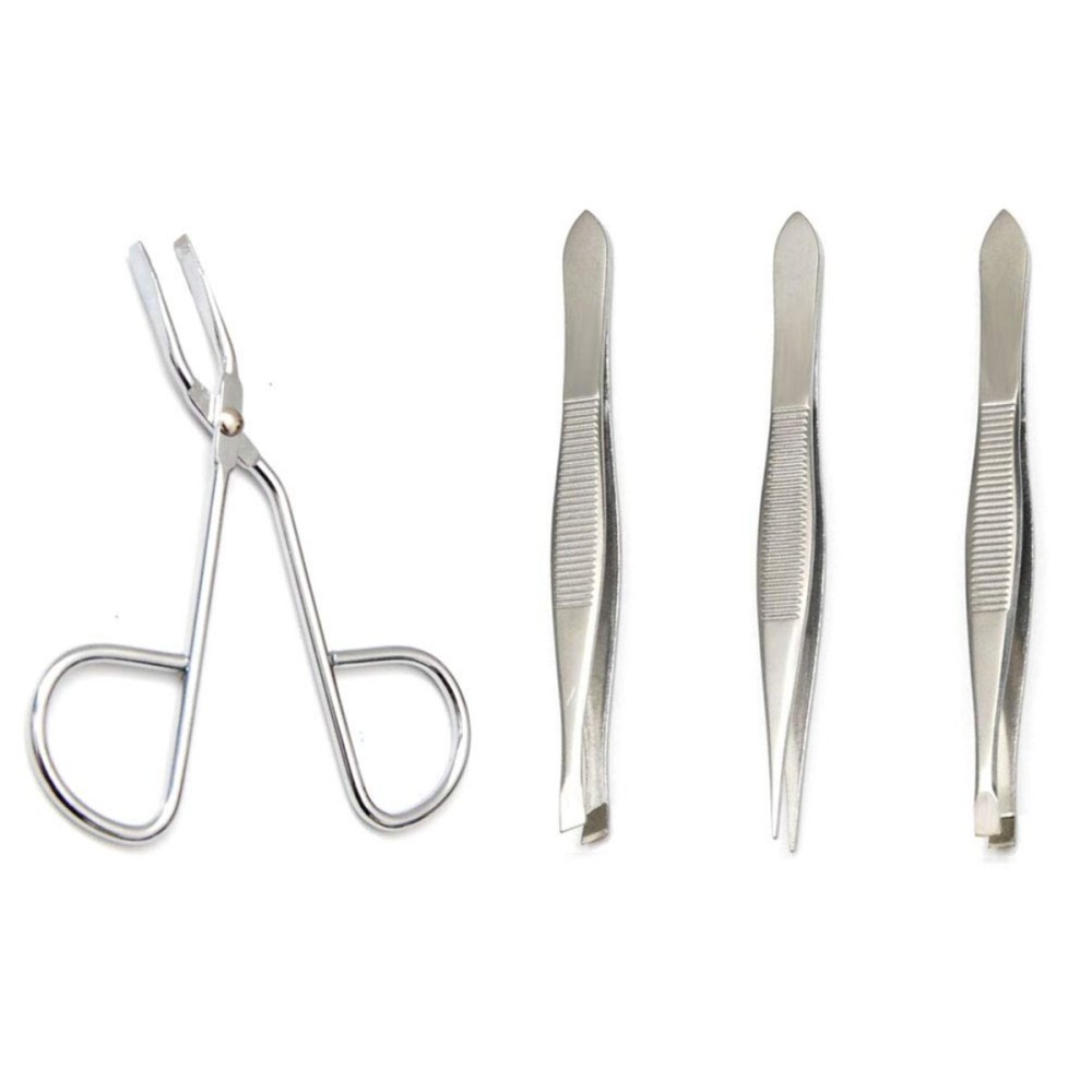 Luxxii (1 Pcs) Scissors Shaped Eyebrow Straight Tip (3 Pcs) Tweezers Clip Set - Flat, Slant, Point Tip Tweezers Hair Plucker for Hair and Eyebrows Personal Care (Silver Tone) Luxxii (1 Pcs) Scissors Shaped Eyebrow Straight Tip (3 Pcs) Tweezers Clip Set - Flat, Slant, Point Tip Tweezers Hair Plucker for Hair and Eyebrows Personal Care (Silver Tone)