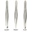 Luxxii (1 Pcs) Scissors Shaped Eyebrow Straight Tip (3 Pcs) Tweezers Clip Set - Flat, Slant, Point Tip Tweezers Hair Plucker for Hair and Eyebrows Personal Care (Silver Tone)