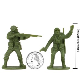 BMC WW2 Iwo Jima US Marines Plastic Army Men - 36 American Soldier Figures