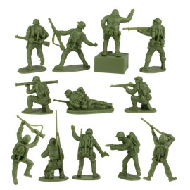 BMC WW2 Iwo Jima US Marines Plastic Army Men - 36 American Soldier Figures