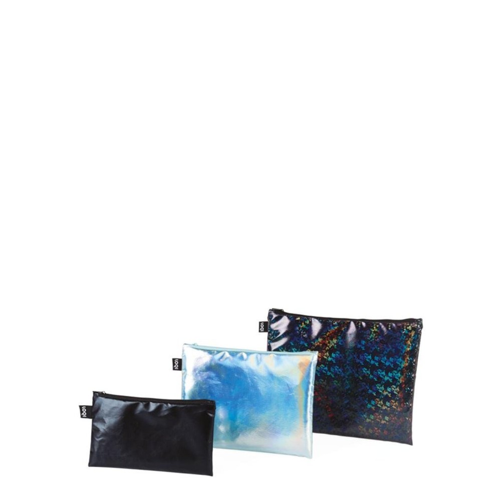 LOQI Metallic Collection Prism Zip Pockets