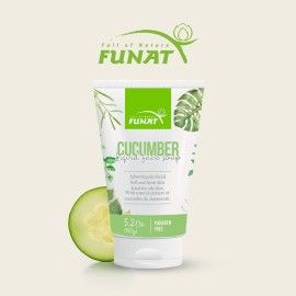 Funat Cucumber with Chamomille Face Liquid Organic Gel Facial Foam Cleanser Moisturizer Oily Skin Paraben-Free 5.2 Oz-150 g