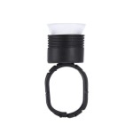 Ink Ring, 100pcs Ink Ring Pigment Ink Holder Container Cup with Sponge Eyebrow Kits Ink for Tattooing (Black Ring, White Cup)