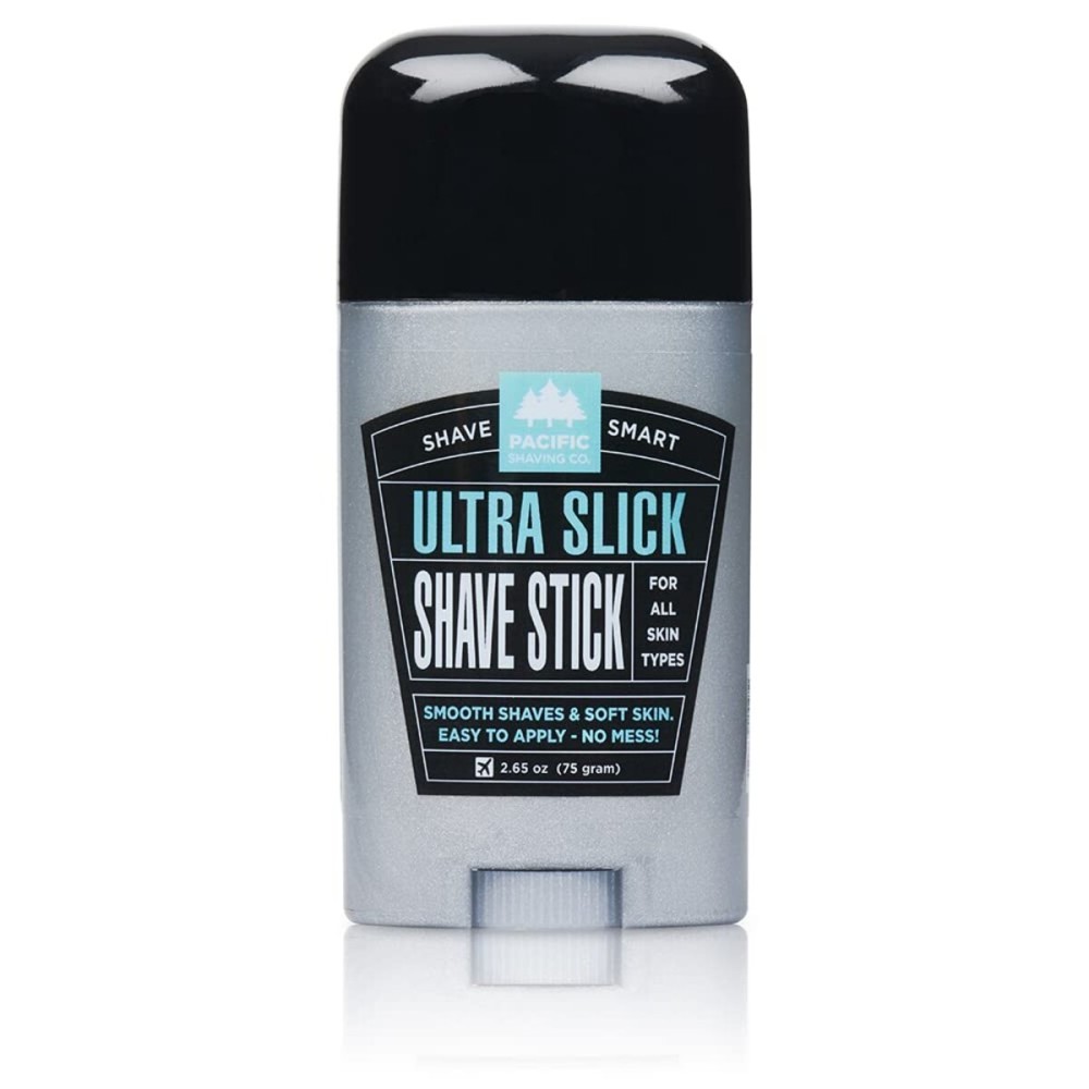 Pacific Shaving Company Ultra Slick Shave Stick - No Mess Body Shaving Stick with Moisturizing Coconut Oil - Travel-Friendly, Good for All Skin Types, Unisex (2.5 Oz)