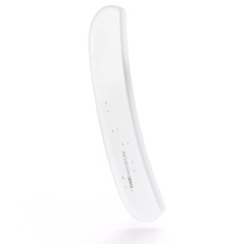 GERMANIKURE Clear Glass Moon File in Leather Case, Ethically Made in Czech Republic, Easy Guided Fingernail Filing