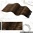 Moresoo Clip in Hair Extensions Real Human Hair Brown Balayage Clip in Extensions Human Hair Darkest Brown to Chestnut Brown Hair Extensions Clip in Human Hair Full Head 20Inch 7pcs 120g