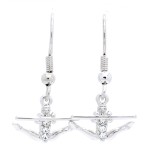 Gymnast Earrings, Gymnastics Bar Earrings Dangle, Clear