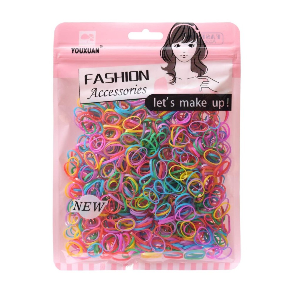 Youxuan Kids Elastics No Damage Colored Hair Bands Fashion Girls Hair Ties 1000 Count Small Size Youxuan Kids Elastics No Damage Colored Hair Bands Fashion Girls Hair Ties 1000 Count Small Size